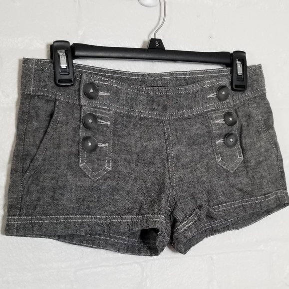 Express Button-Front Shorts - Picture 2 of 4